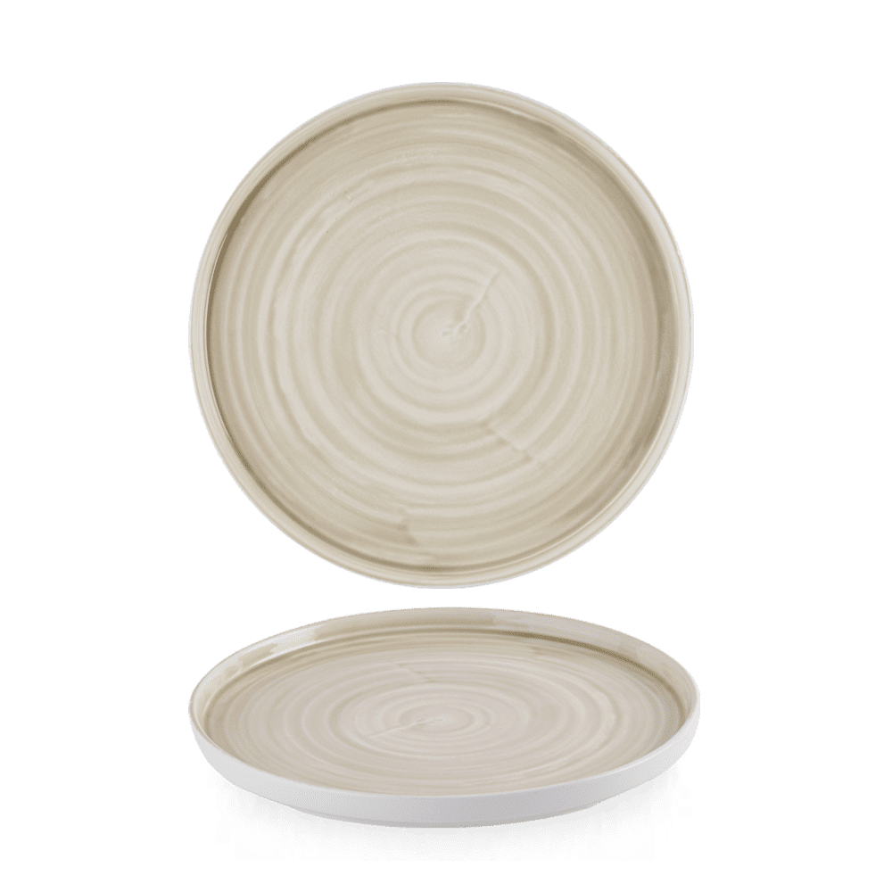 Stonecast Canvas Natural  Walled Plate 8.25" Box 6