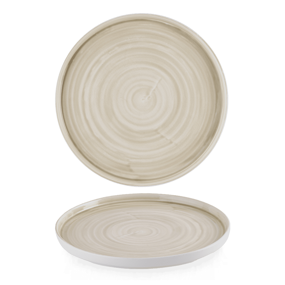 Stonecast Canvas Natural  Walled Plate 11" Box 6