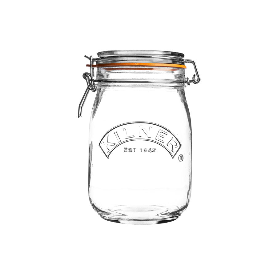 ROUND KILNER JAR CLIP TOP 1 LTR GLASS NR x12