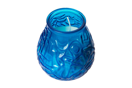 70 Hour Blue Low Boy Candle Pack of 12