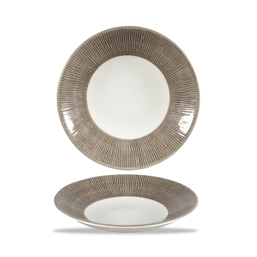 Bamboo Spinwash Dusk  Deep Coupe Plate 9 7/8"  Box 12