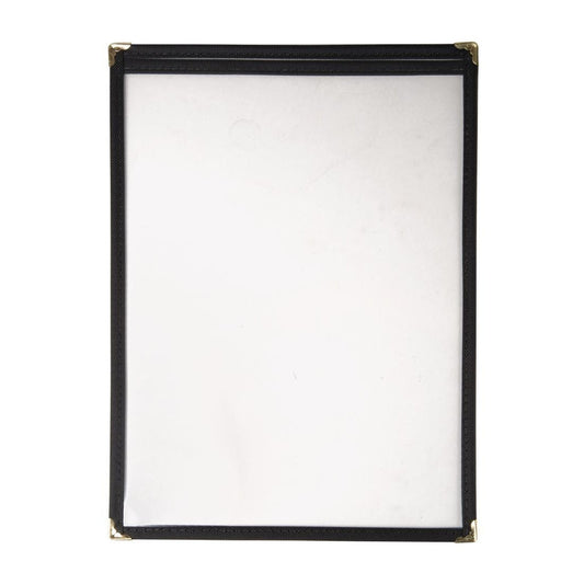 Olympia Two Page American Style Menu Cover Black A5