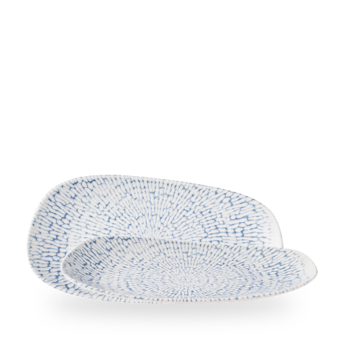 CASCADE INDIGO OPAL ORGANIC OBLONG PLATE 35X15CM Box of 12 (3-5 Working Days Delivery)