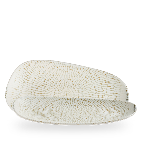 CASCADE TAUPE OPAL ORGANIC OBLONG PLATE 35 X 18.5CM Box of 6 (3-5 Working Days Delivery)