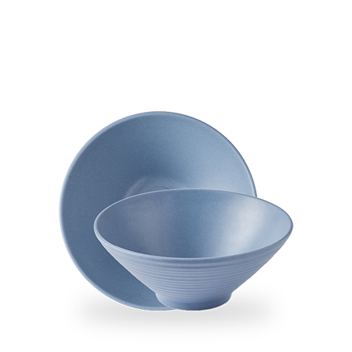EMERGE OSLO BLUE MELAMINE RIPPLED BOWL MEDIUM 22.7CM Box of 6 (3-5 Working Days Delivery)