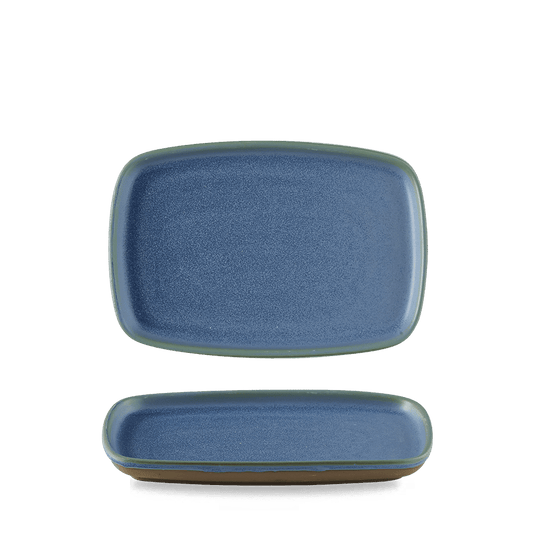 Emerge Oslo Blue Oblong Plate 8 3/4X6" Box of 6 (3-5 Working Days Delivery)