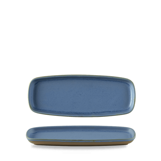 Emerge Oslo Blue Oblong Plate 10X3 7/8" Box of 6 (3-5 Working Days Delivery)