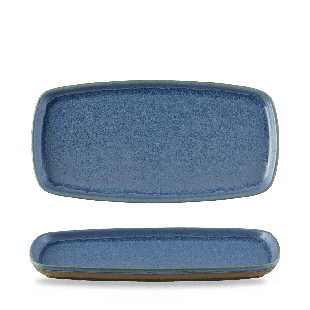 Emerge Oslo Blue  Oblong Plate 11 3/4X5 3/4" Box 6