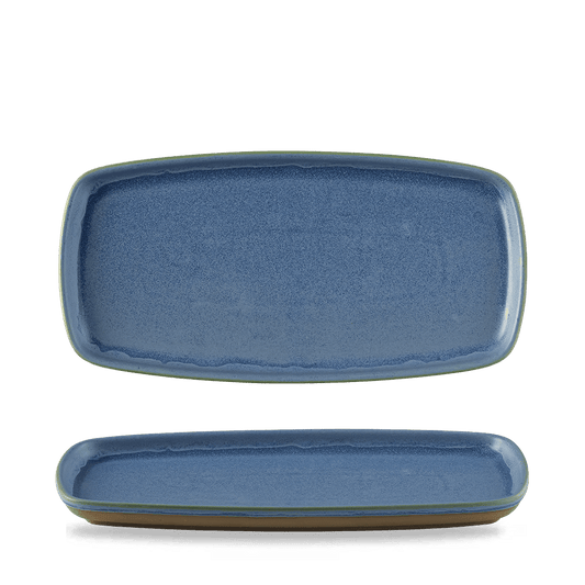 Emerge Oslo Blue Oblong Plate 11 3/4X5 3/4" Box of 6 (3-5 Working Days Delivery)