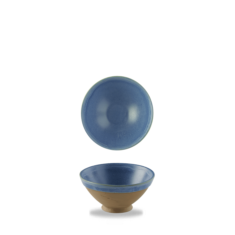 Emerge Oslo Blue  Footed Bowl 6 1/4" Box 6