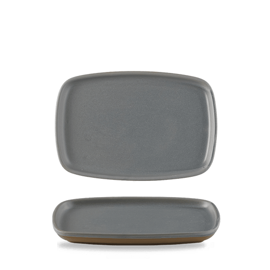 Emerge Seattle Grey Oblong Plate 8 3/4X6" Box of 6 (3-5 Working Days Delivery)