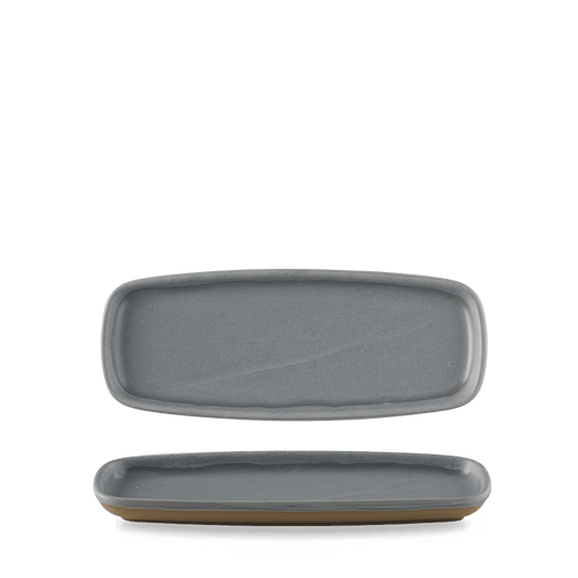 Emerge Seattle Grey Oblong Plate 10X3 7/8" Box of 6 (3-5 Working Days Delivery)
