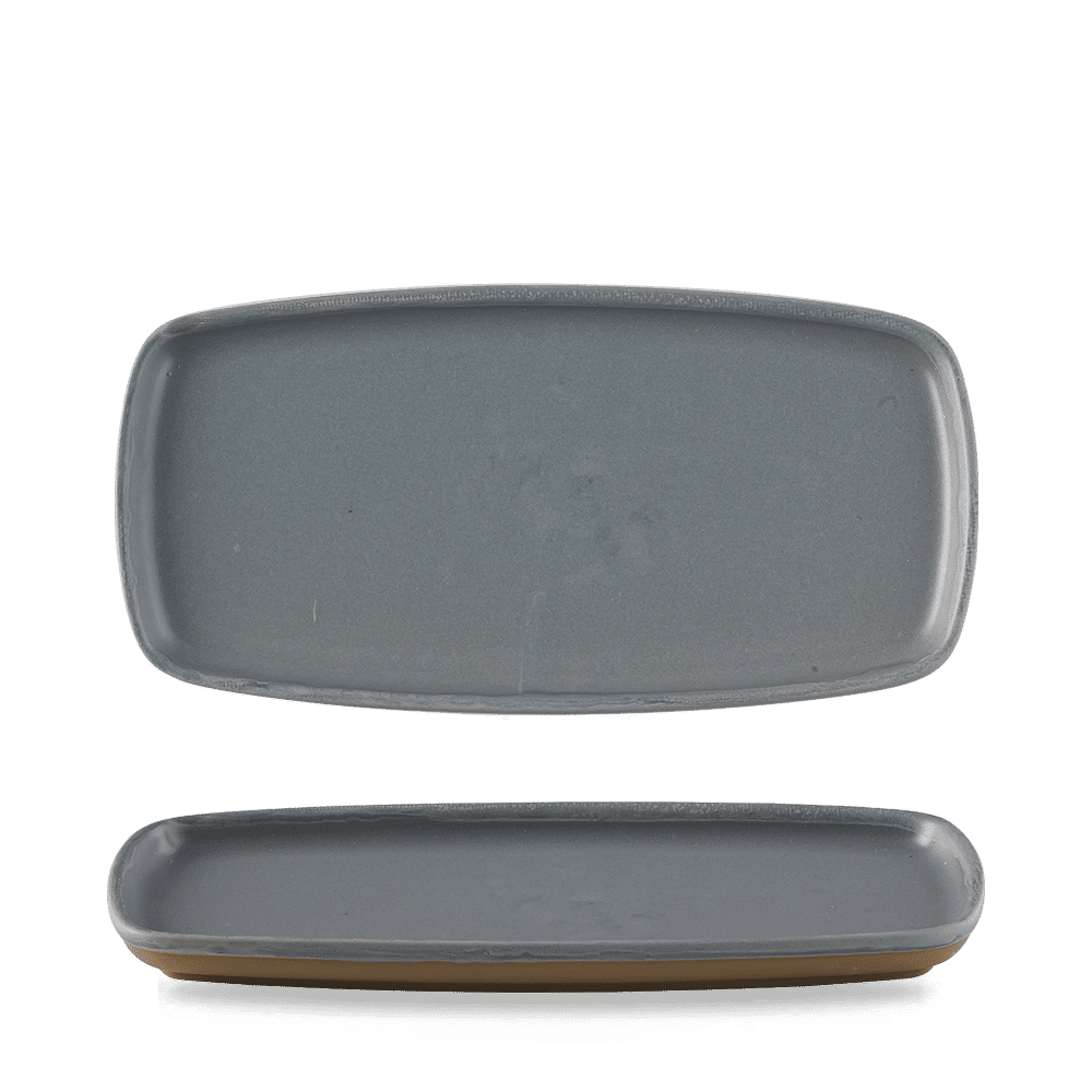 Emerge Seattle Grey  Oblong Plate 11 3/4X5 3/4" Box 6