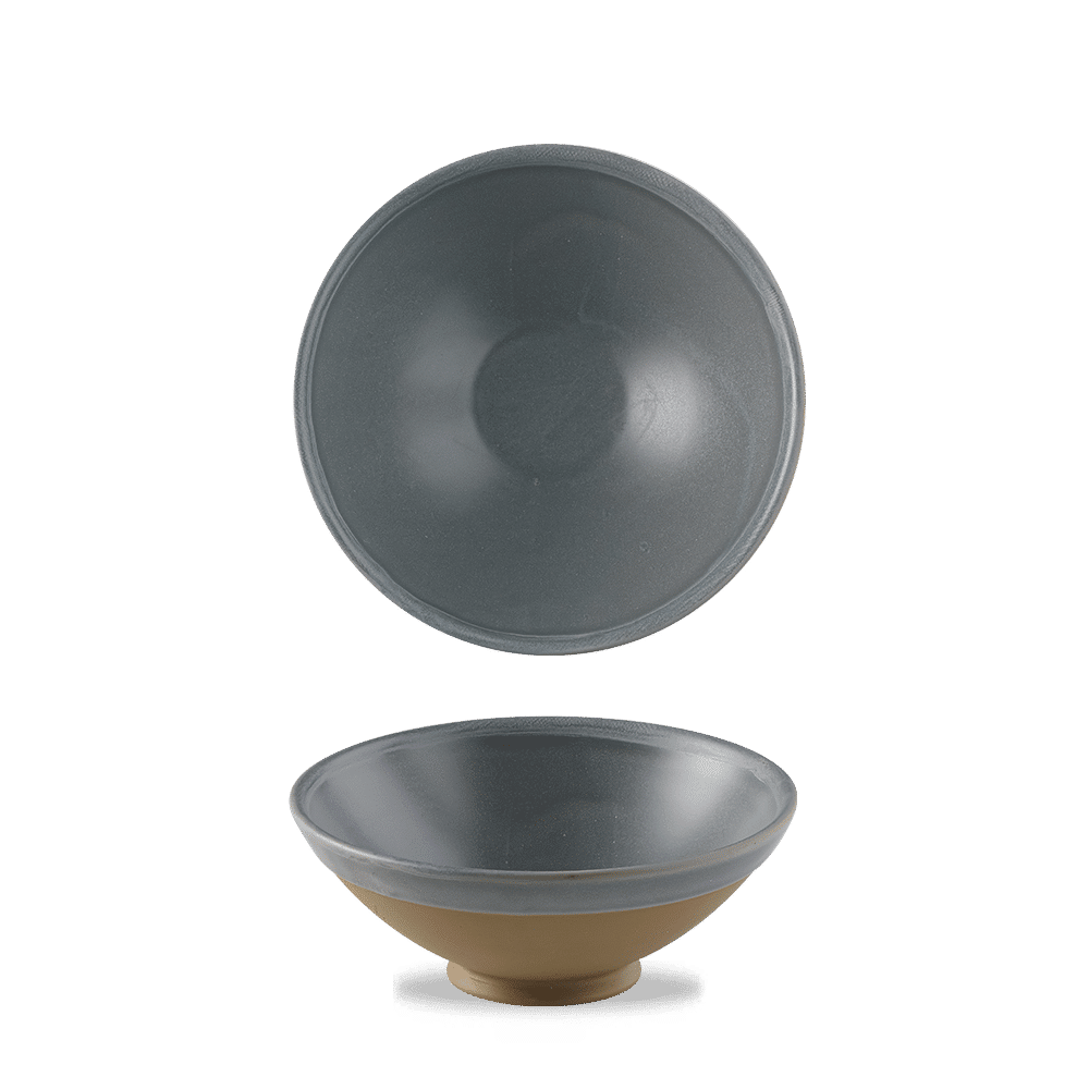 Emerge Seattle Grey  Footed Bowl 7 7/8" Box 6