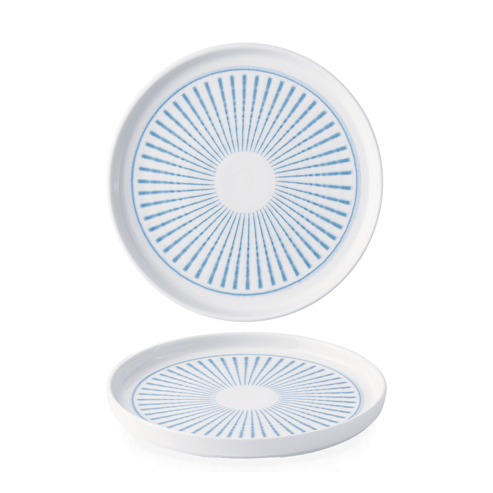 Era Blue Walled Plate 8.25" Box 6