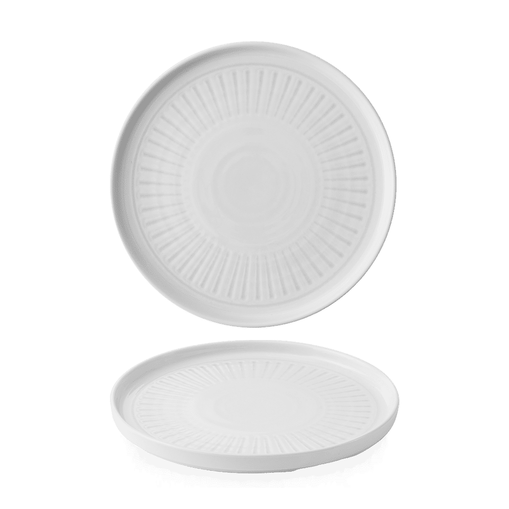 Era Grey  Walled Plate 8.25" Box 6