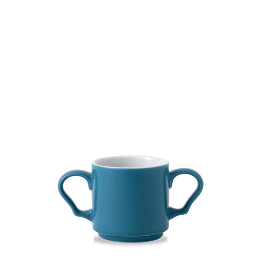 Blue Glaze Double Handled Mug 10Oz Box of 6 (3-5 Working Days Delivery)