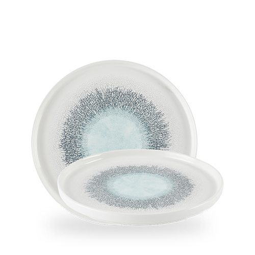 Studio Prints Fusion Blue  Walled Plate 10 2/8" Box 6