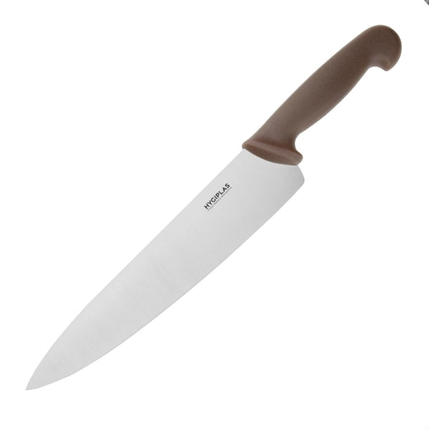 Hygiplas Cooks Knife Brown 25cm - Blade length: 10". Brown for vegetables