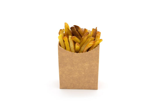 Standard Kraft Flat Base Compostable Chip Scoop Case of 500