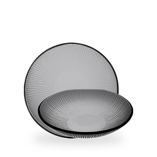 Bamboo Organic Glass Round Bowl 24.5Cm Box of 6 (3-5 Working Days Delivery)