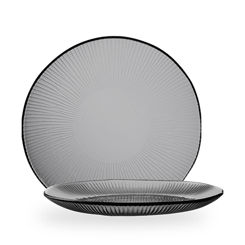 Bamboo Organic Glass Round Plate 29.5Cm Box of 6 (3-5 Working Days Delivery)