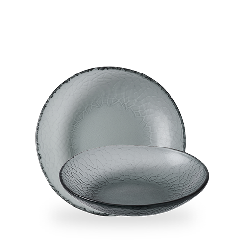 Viana Glass Dusk Organic Bowl 9 5/8" Box of 6 (3-5 Working Days Delivery)