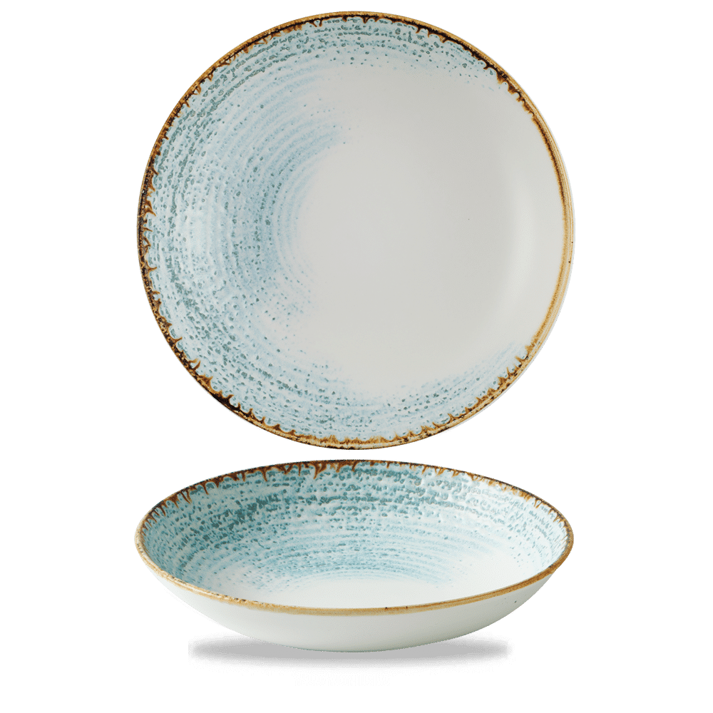 Homespun Accents Aquamarine Evolve Coupe Bowl 9.75" Box 12