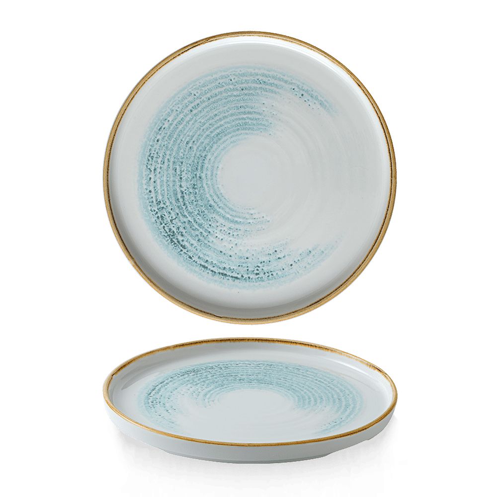 Homespun Accents Aquamarine  Walled Plate 10 2/8" Box 6
