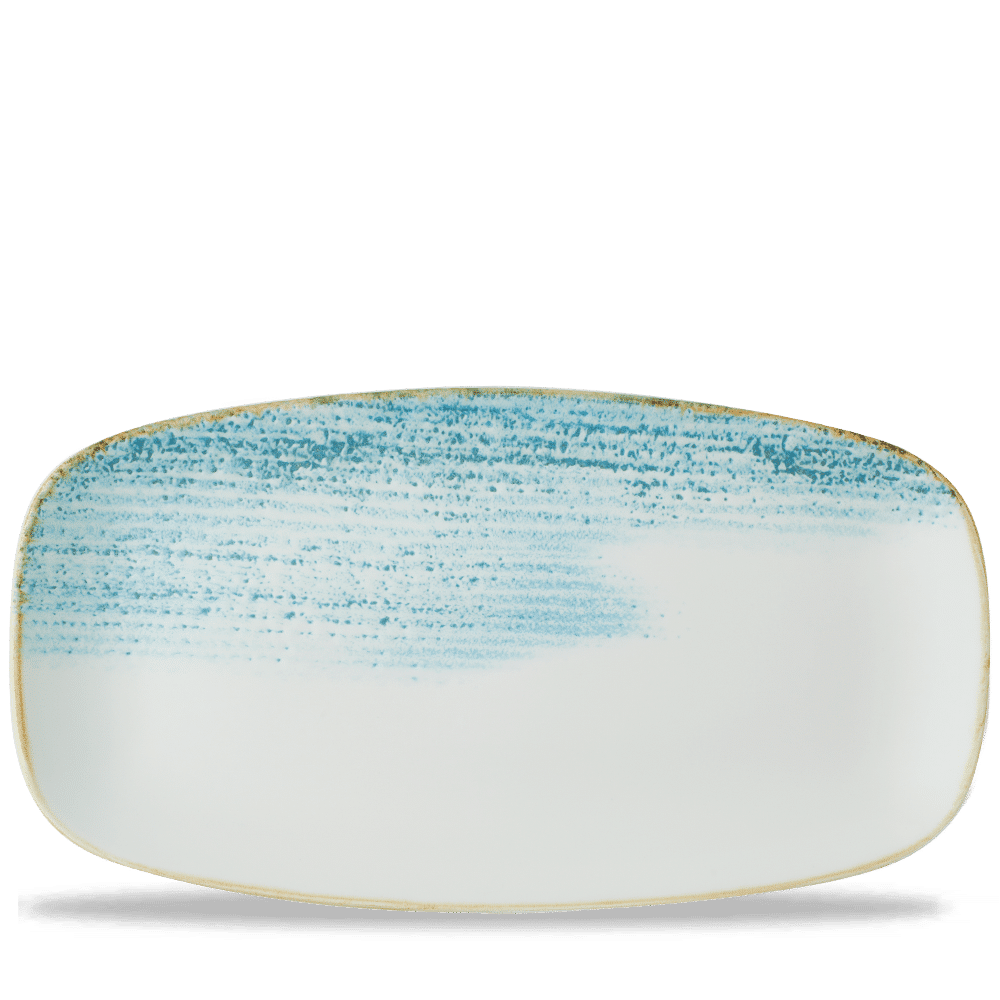 Homespun Accents Aquamarine  Chefs Oblong Plate 13 7/8X7 3/8" Box 6