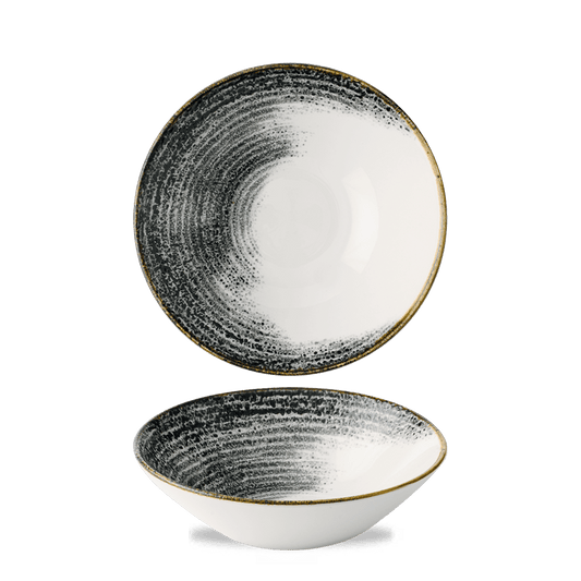 Homespun Accents Black Evolve Deep Bowl 7 3/4" Box of 6 (3-5 Working Days Delivery)
