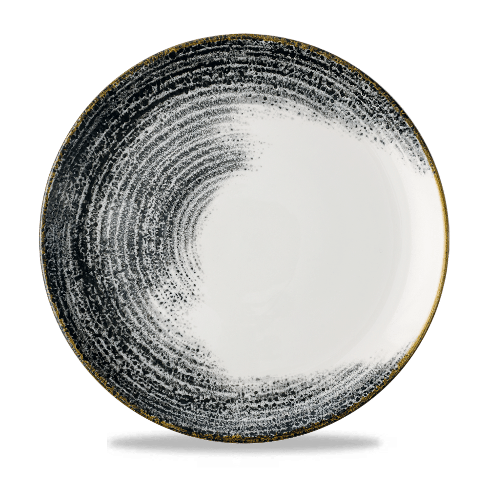 Homespun Accents Black Evolve Coupe Plate 11.25" Box 12