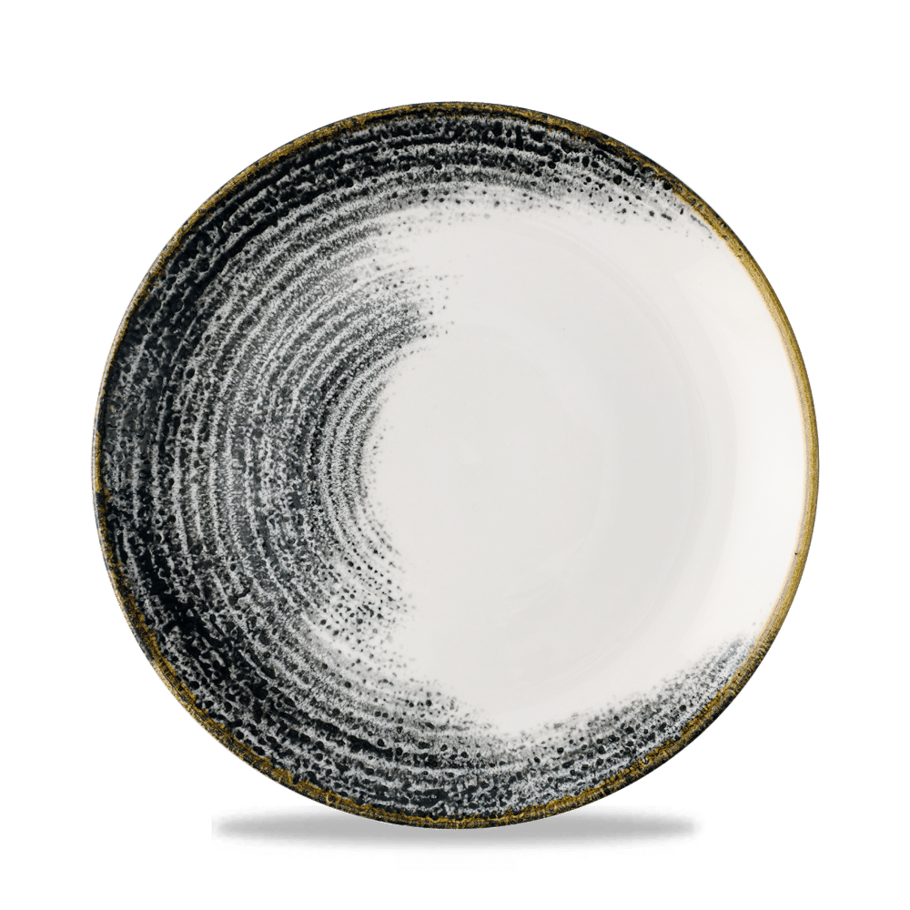 Homespun Accents Black Evolve Coupe Plate 8 2/3" Box 12