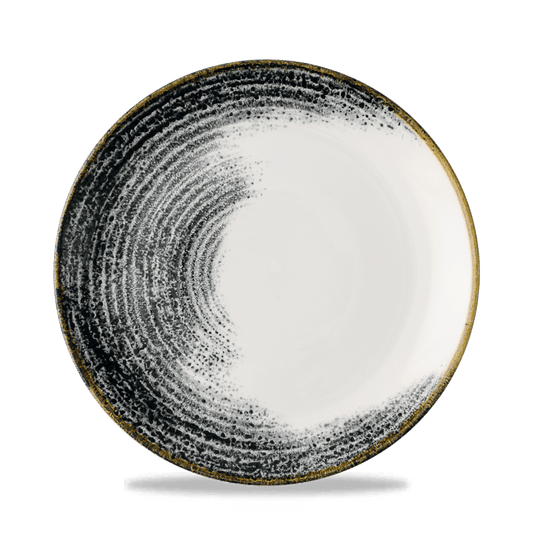 Homespun Accents Black Evolve Coupe Plate 8 2/3" Box of 12 (3-5 Working Days Delivery)