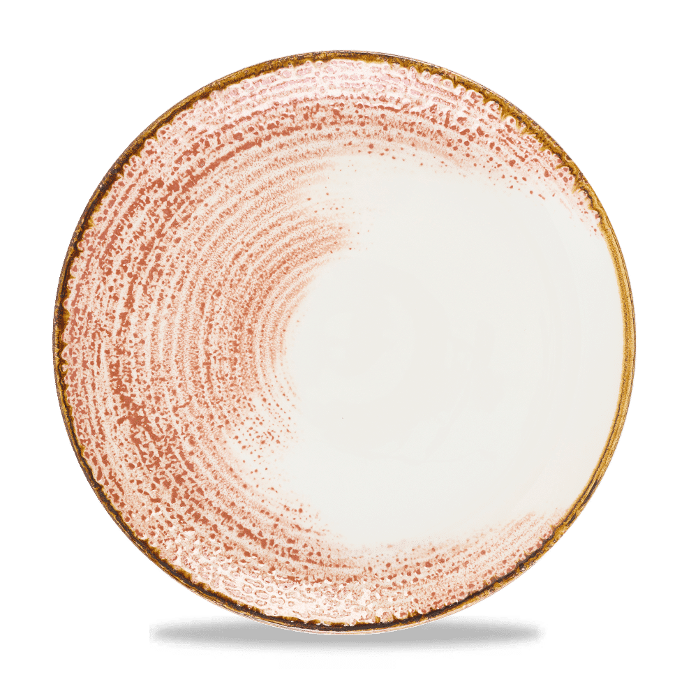 Homespun Accents Coral Evolve Coupe Plate 11.25" Box 12
