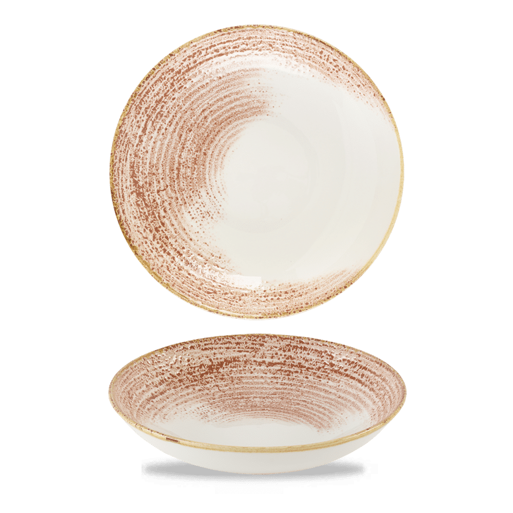 Homespun Accents Coral  Coupe Bowl 7.25" Box 12