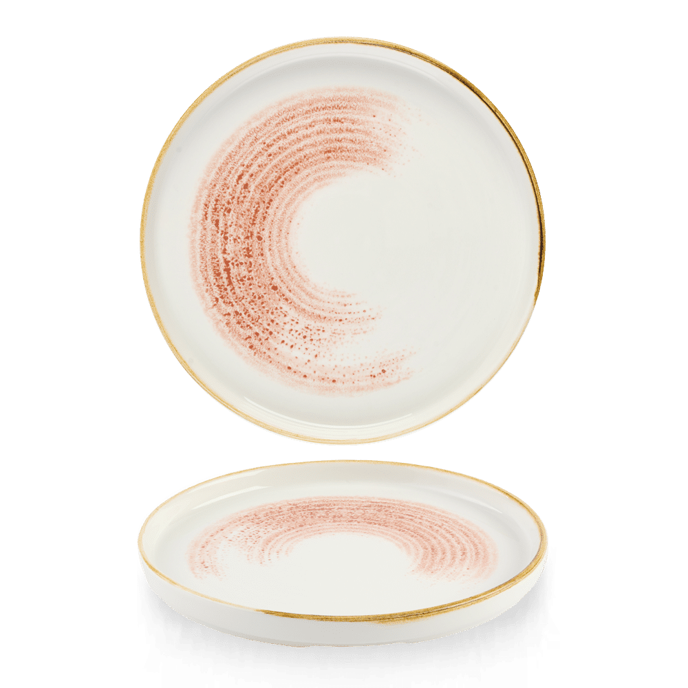 Homespun Accents Coral  Walled Plate 10 2/8" Box 6
