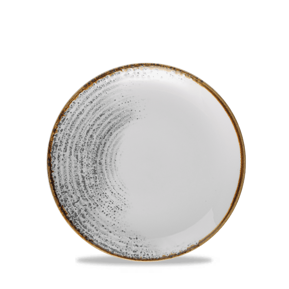 Homespun Accents Jasper Grey Evolve Coupe Plate 6.5" Box 12
