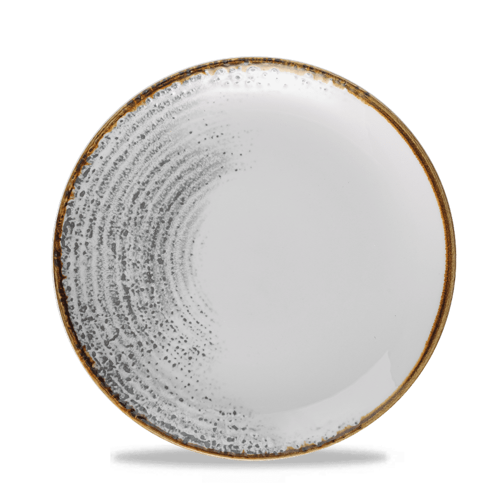 Homespun Accents Jasper Grey Evolve Coupe Plate 8.67" Box 12