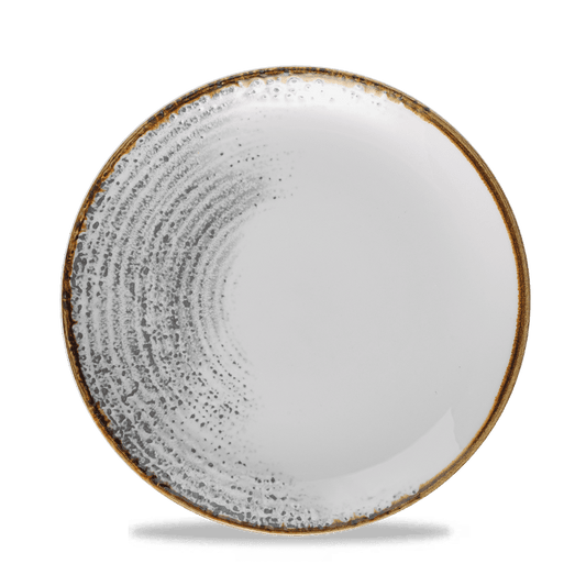 Homespun Accents Jasper Grey Evolve Coupe Plate 8.67" Box of 12 (3-5 Working Days Delivery)