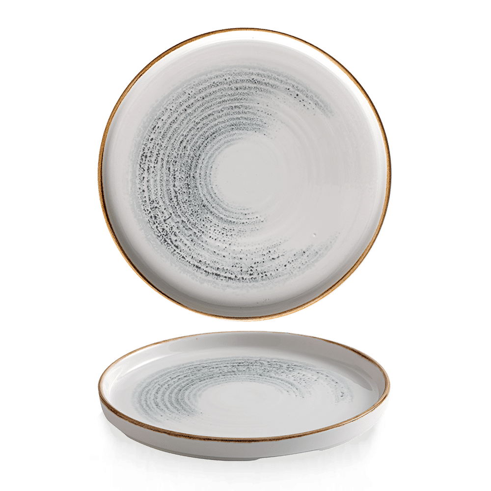 Homespun Accents Jasper Grey  Walled Plate 10 2/8" Box 6