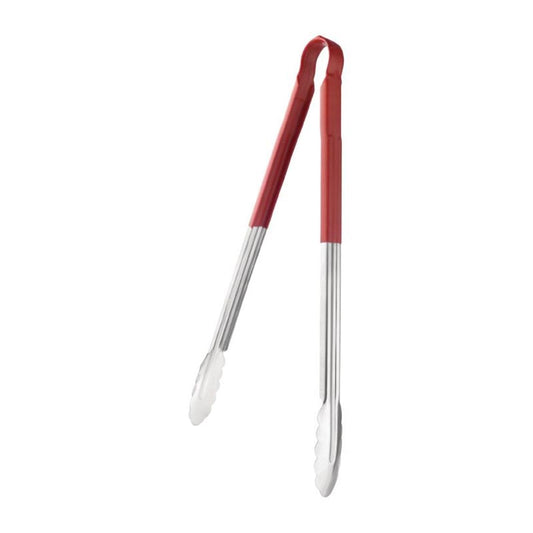 Hygiplas Colour Coded Serving Tong Red 405mm