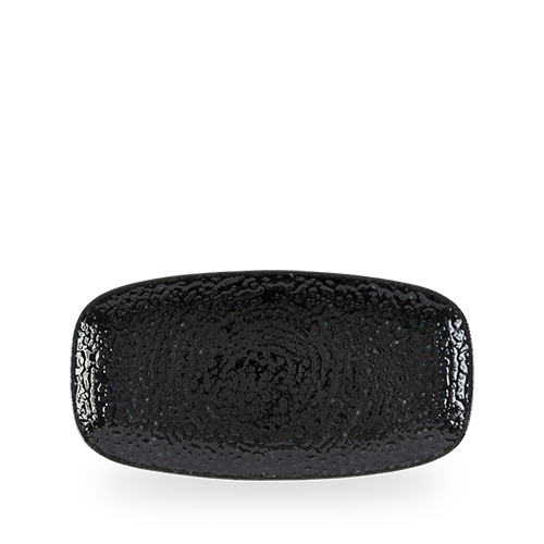 Homespun Chroma Black  Chefs Oblong Plate 11 3/4X6" Box 12