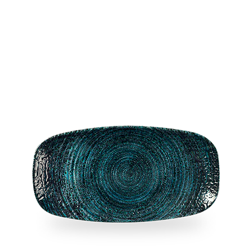 Homespun Chroma Blue  Chefs Oblong Plate 11 3/4X6" Box 12