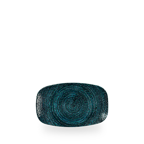 Homespun Chroma Blue Oblong Chefs Plate 7 4/5 X  4 3/4" Box 12