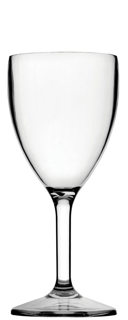 Polycarbonate Diamond Wine 12oz (34cl) LCE @250ml, 175ml &125ml Box of 12
