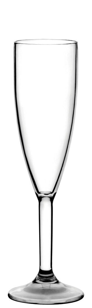 Polycarbonate Diamond Flute 7oz (20cl) LCE @125ml Box of 12