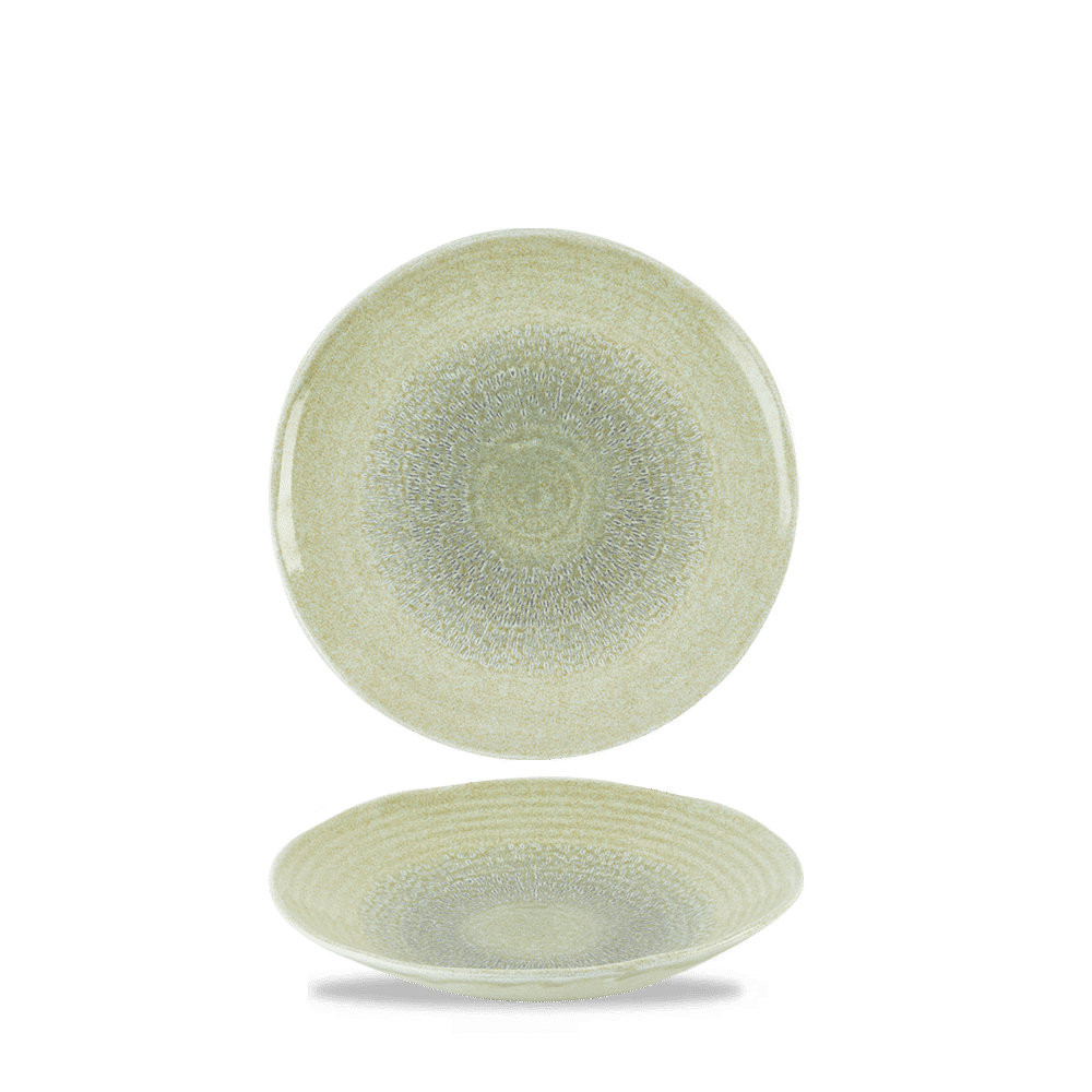 Harvest Grain Speckle Green  Organic Coupe Bowl 7.9" Box 12