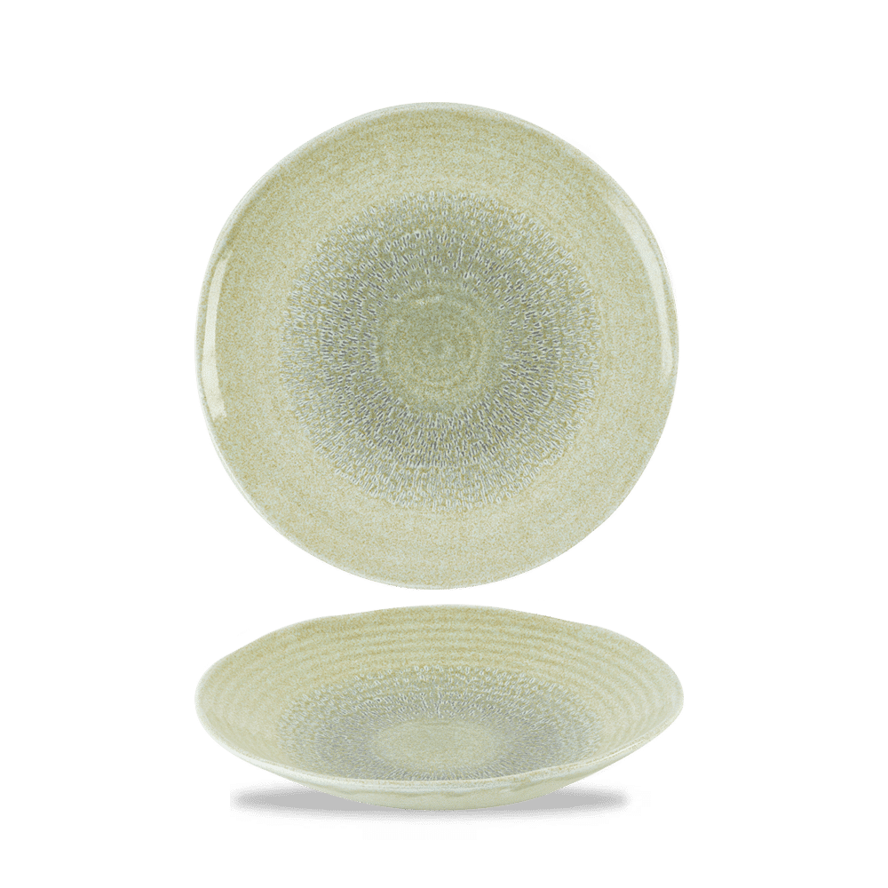 Harvest Grain Speckle Green  Organic Coupe Bowl 9.6" Box 12