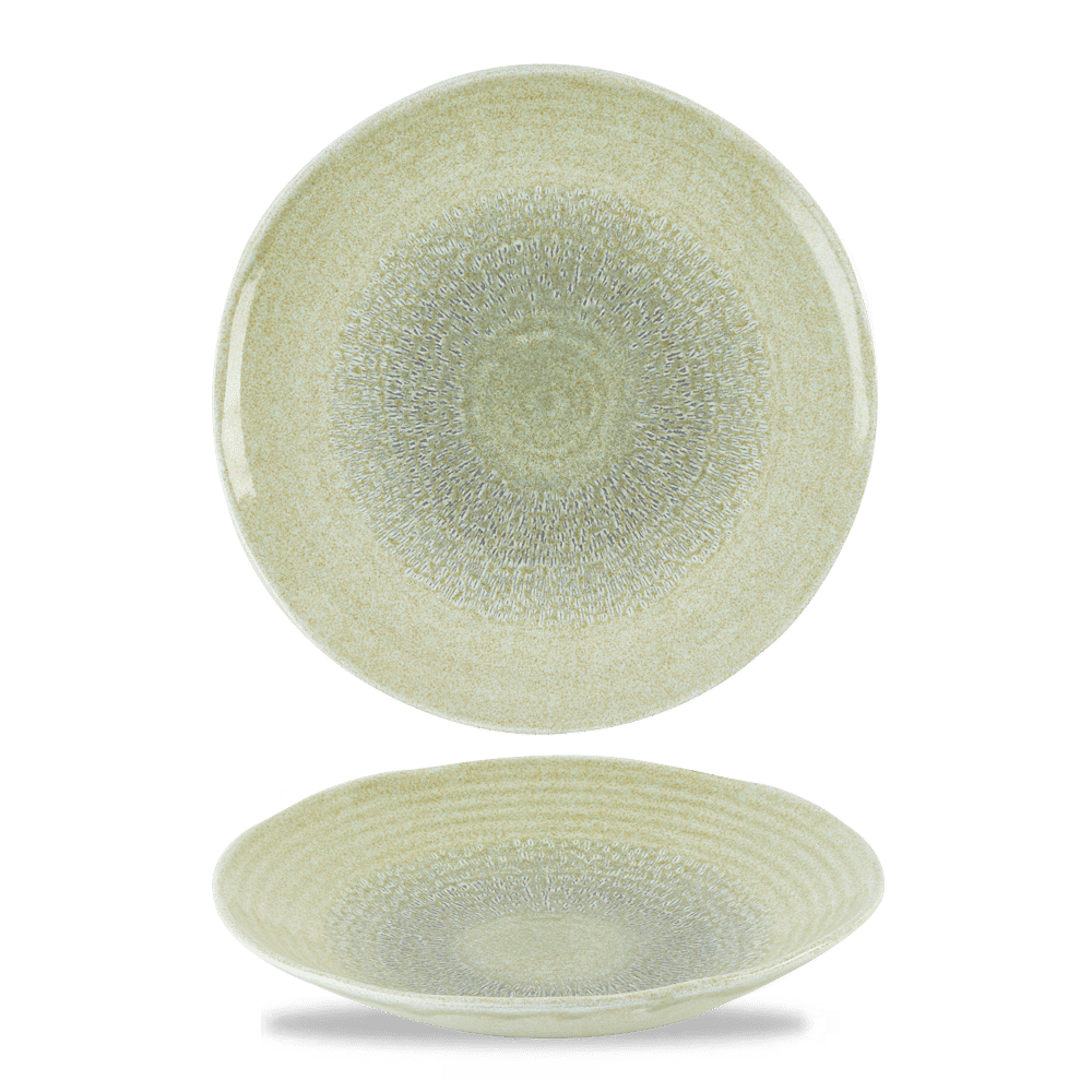 Harvest Grain Speckle Green  Organic Coupe Bowl 11" Box 12